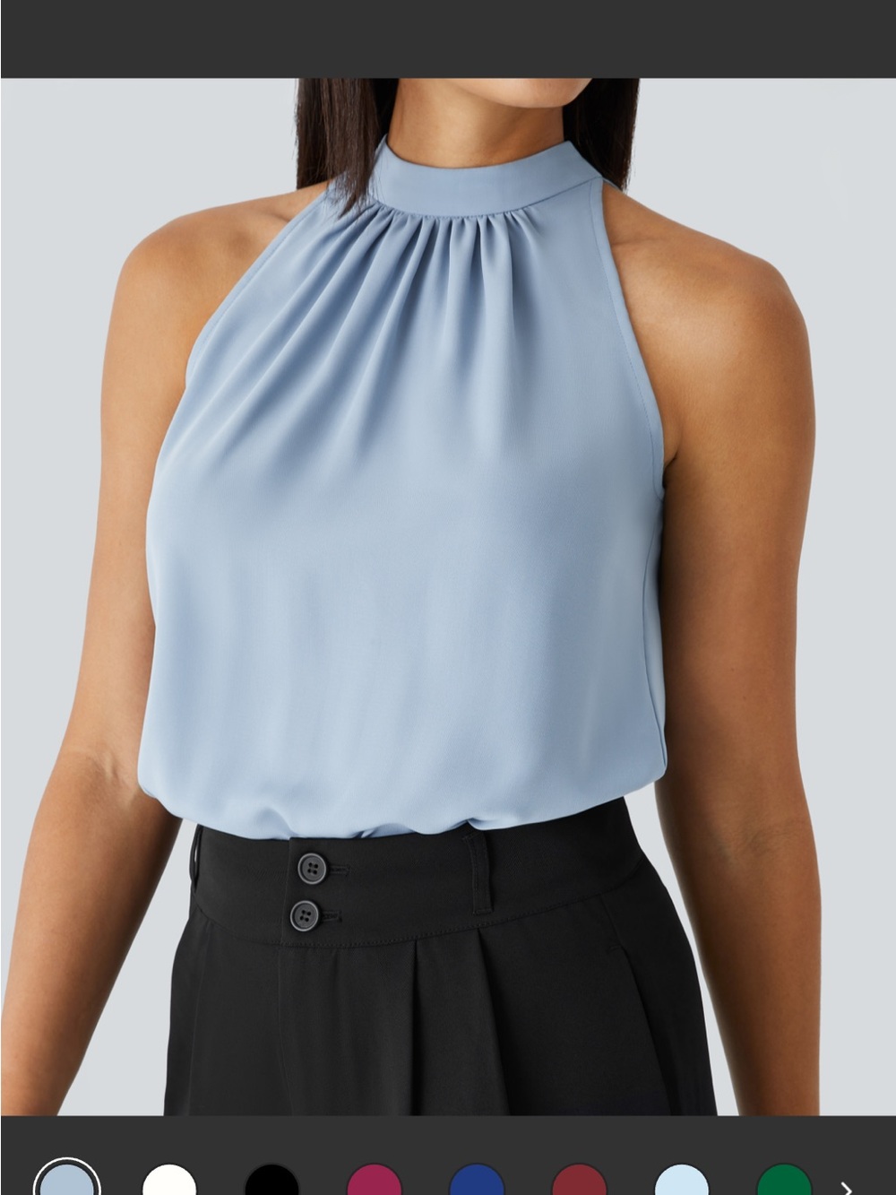HALARA Light Blue Halter-Style Camisole